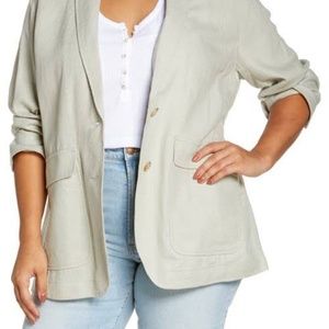 Madewell - Breezewoven Larsen Blazer & Abbie Crop Top SET (Sage)